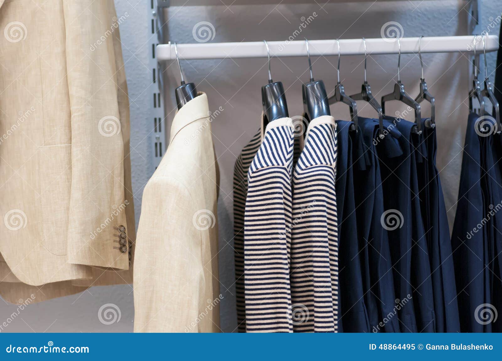 Clothing On Hangers At The Boutique. Stock Image Image of expensive