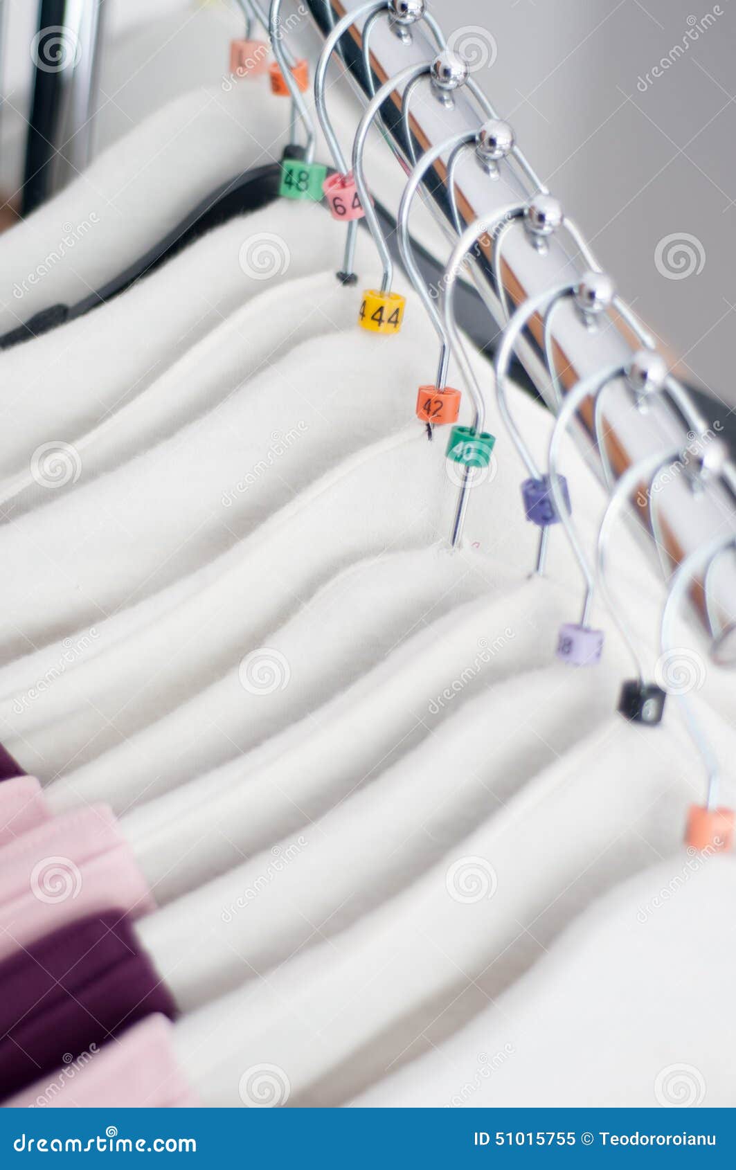 Clothing Hangers with Sizes Stock Image Image of natural, modern