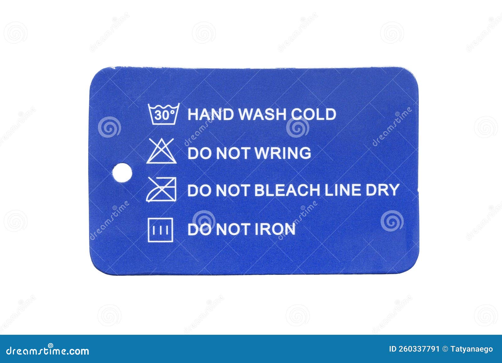 Clothing label isolated stock image. Image of blue, background 260337791