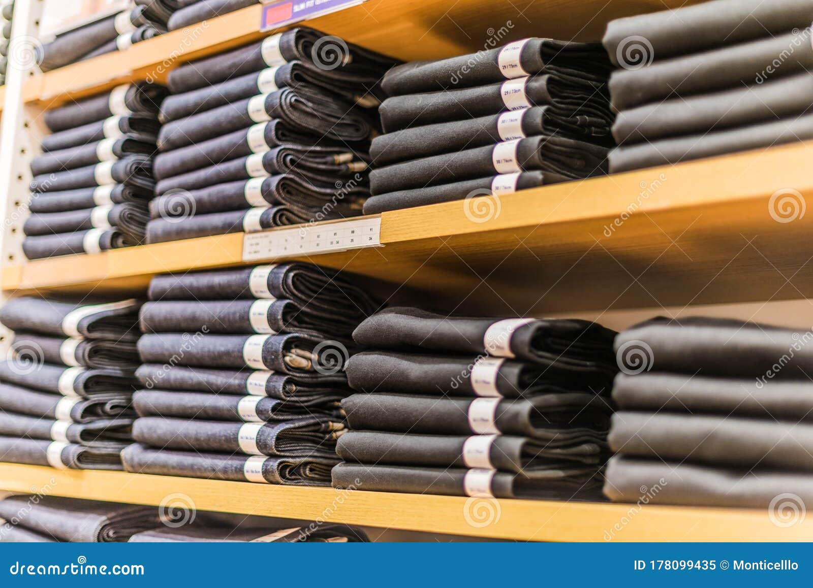 Clothing Products on the Shelf in a Clothing Store Stock Image - Image ...