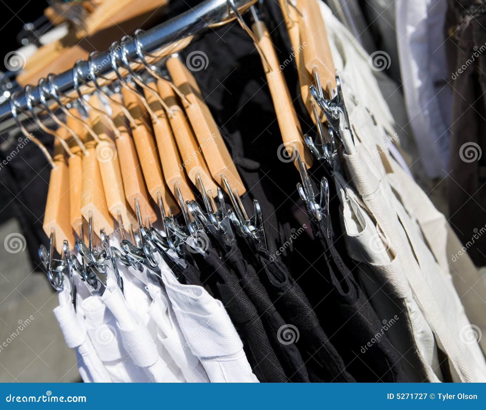 Clothing Rack stock image. Image of shop, pants, clothes - 5271727