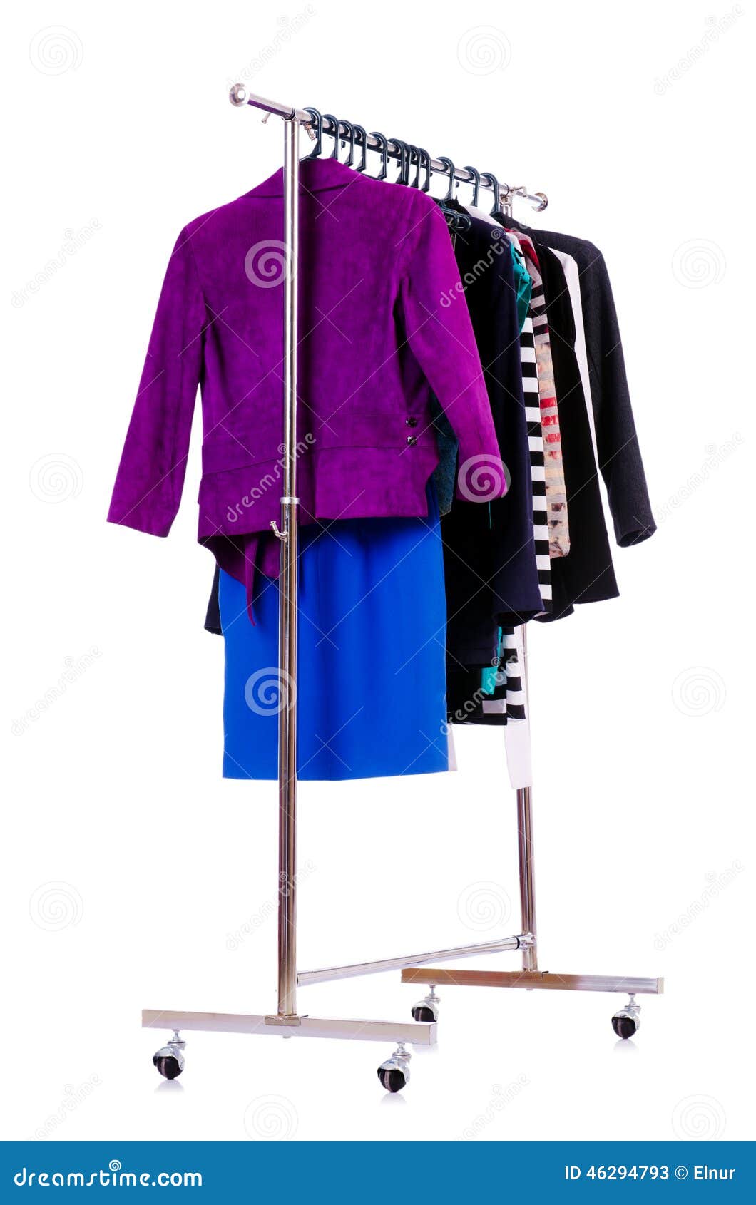 Clothing Rack RoyaltyFree Stock Photo 97128261