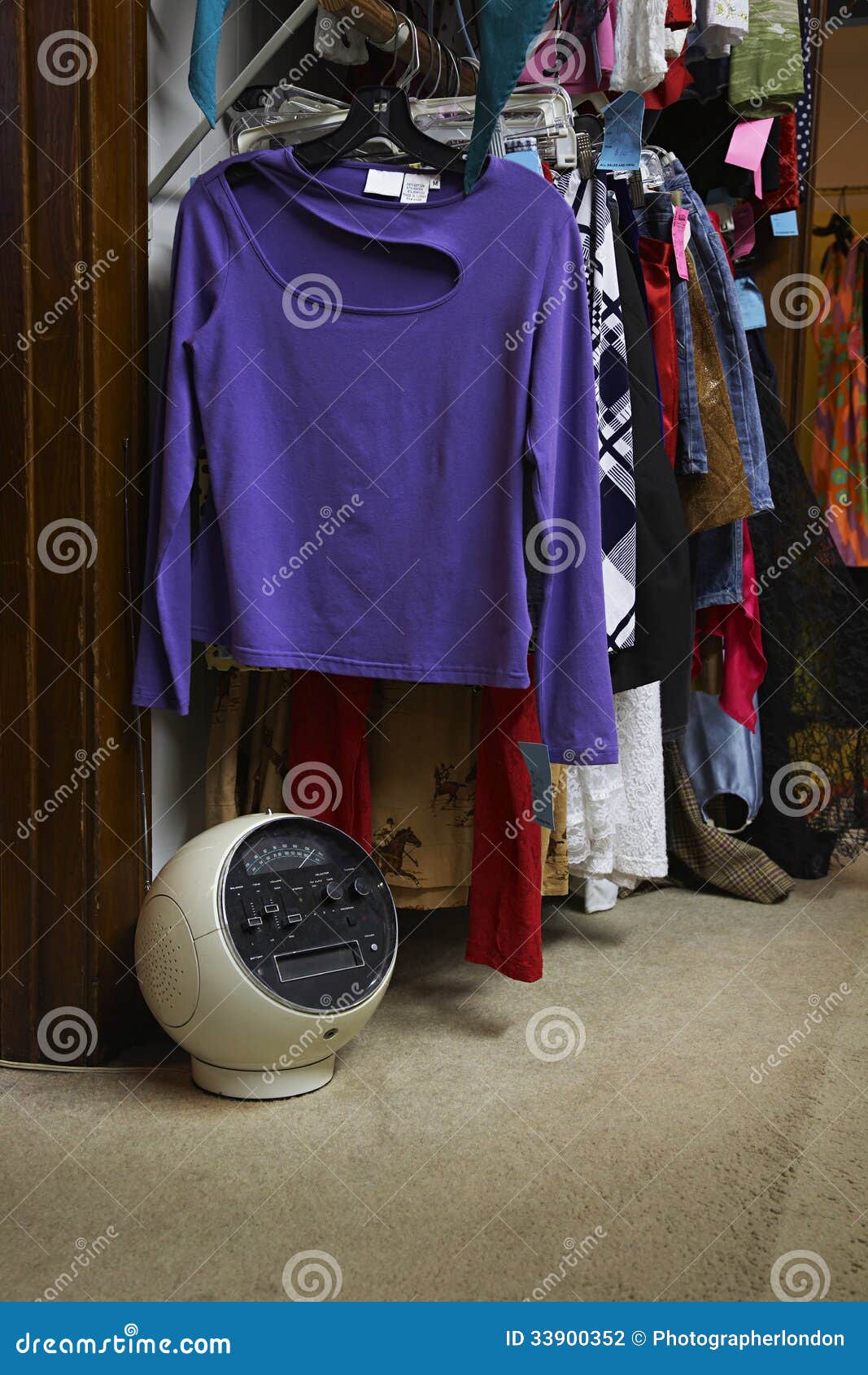 Clothing Rack in Second Hand Store Stock Photo Image of rack, indoors