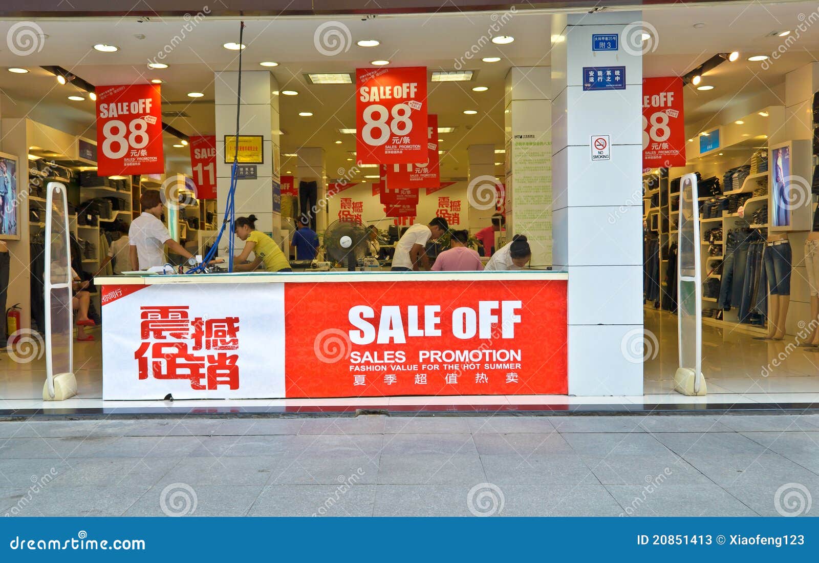 Clothing on sales editorial stock photo. Image of store 20851413