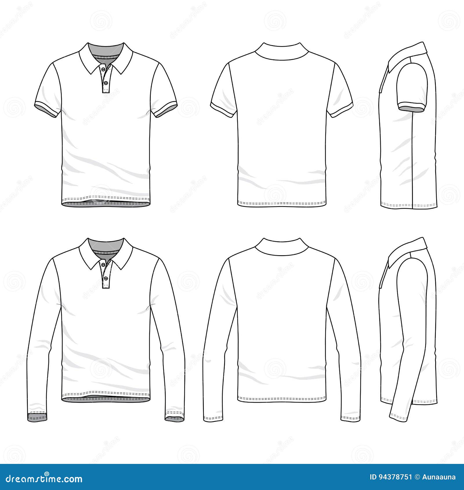 Clothing Set of Male Golf Polo Shirt. Stock Vector - Illustration of ...