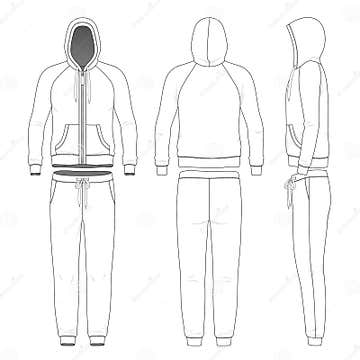 Clothing Set of Man Hoodie and Pants. Stock Vector - Illustration of ...