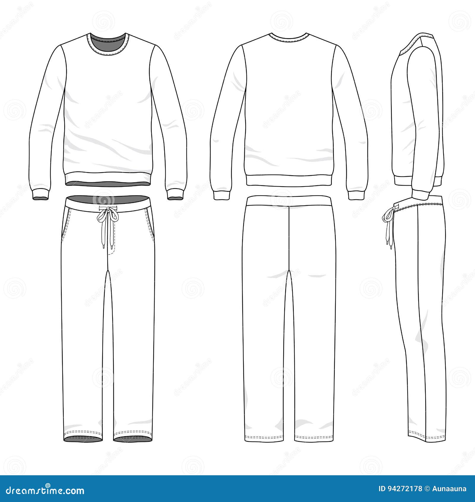 Clothing Set of Sweat Suit. Stock Illustration - Illustration of cloth ...