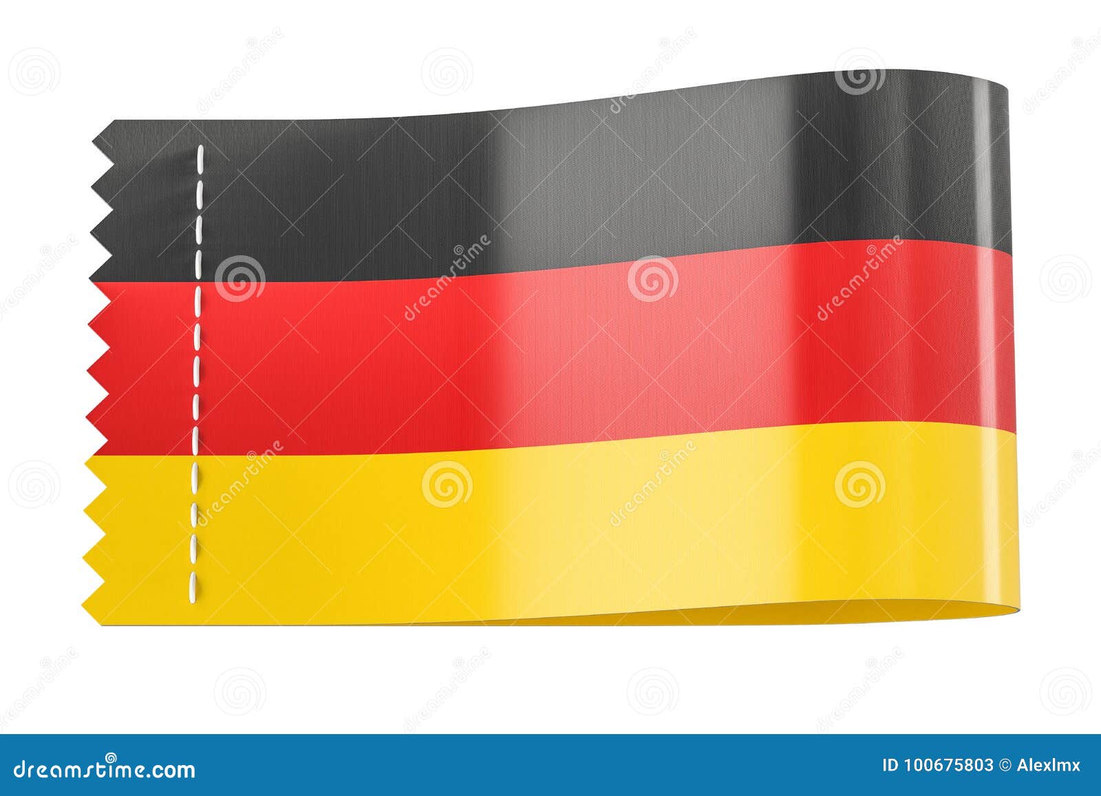 Clothing Tag, Label With Flag Of Germany. 3D Rendering Stock ...