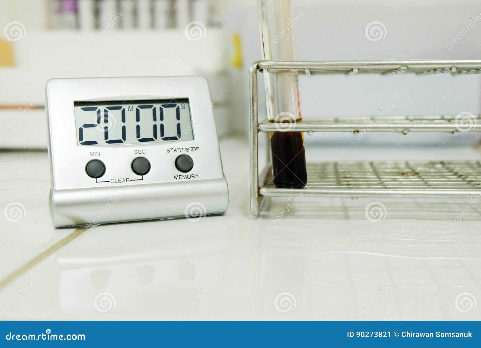 Clotted Blood in Test Tube Vct Teasting Stock Image Image of