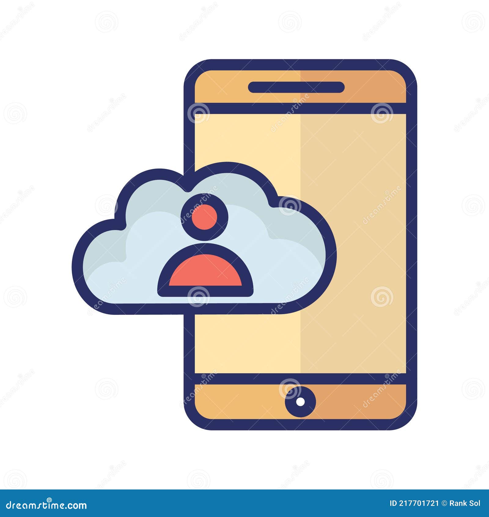 Cloud App Isolated Vector Icon Which Can Easily Modify or Edit Stock