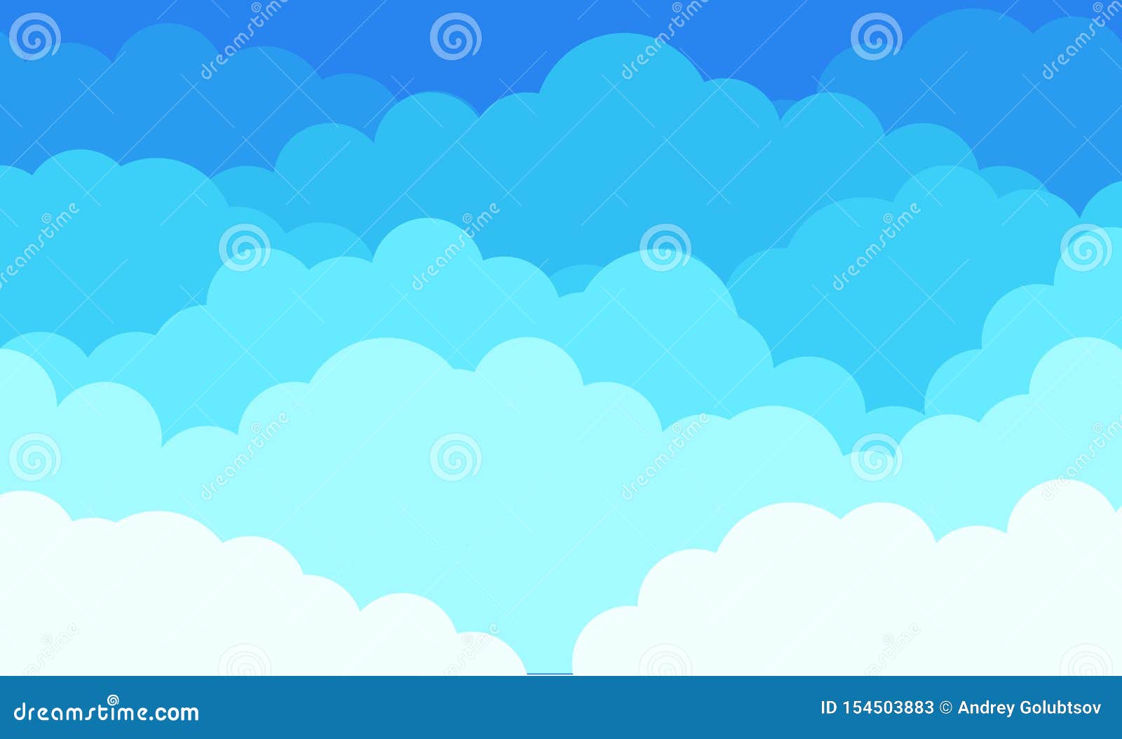 cloud background, cartoon blue sky with white clouds pattern.  abstract flat graphic  background