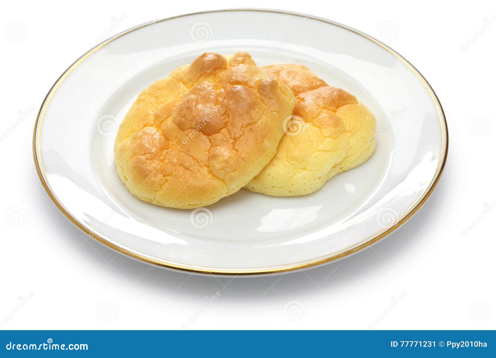 Cloud bread, no carb bread stock image. Image of fluffy ...