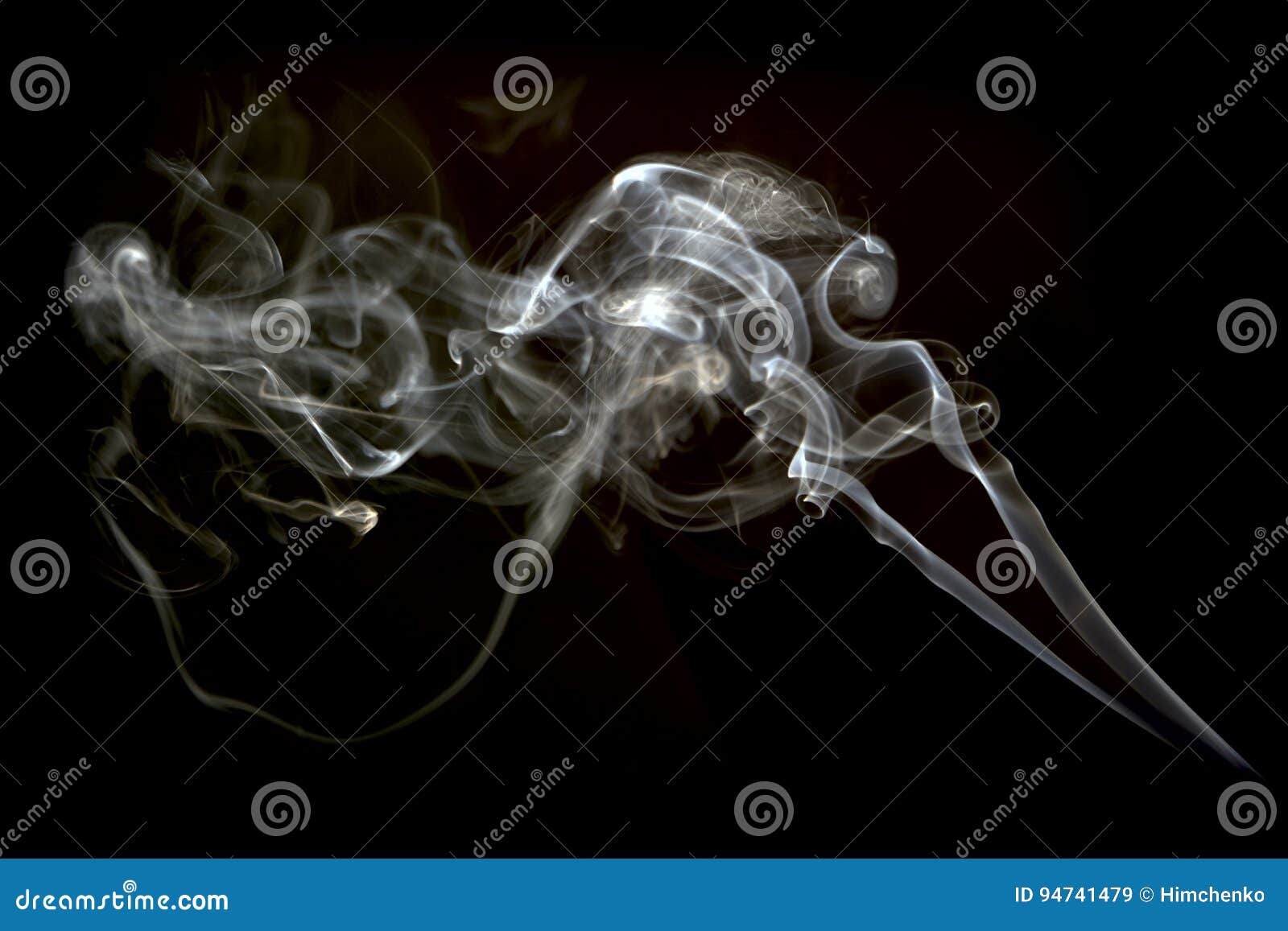 A Cloud of Cigarette Smoke on a White Background Stock Image Image of