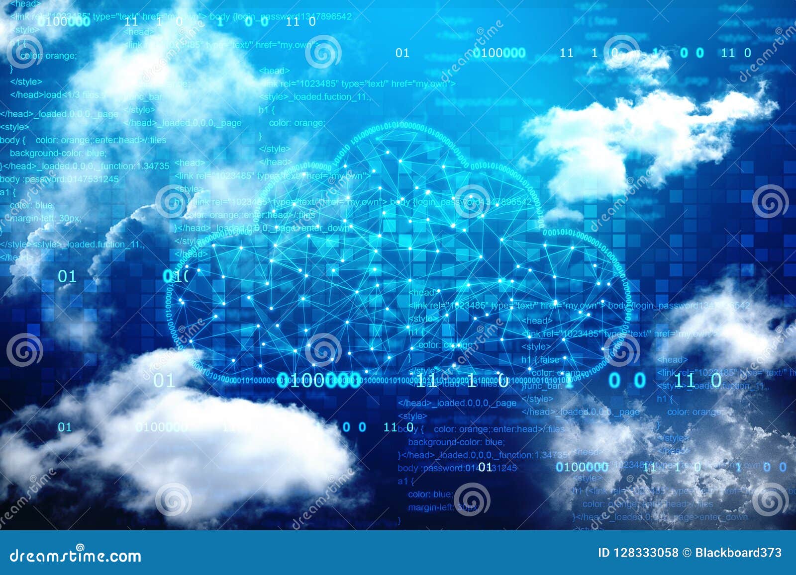 cloud computing concept background, digital abstract background, cloud internet technology background