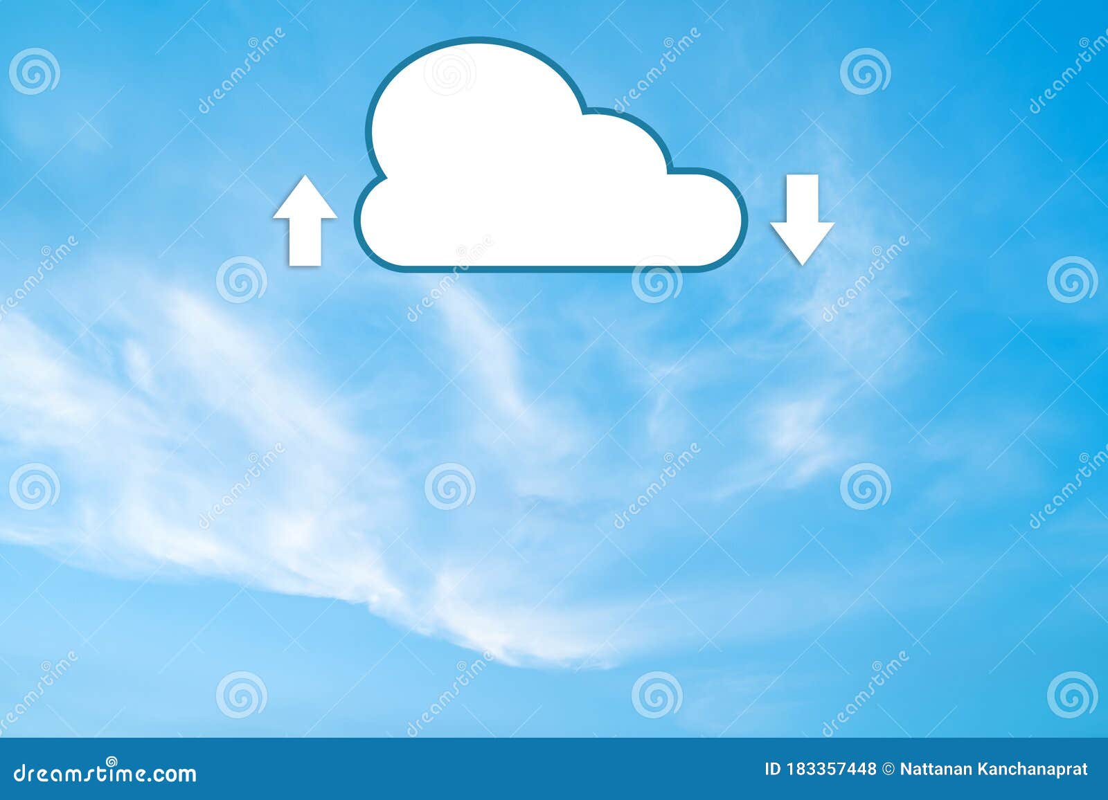 blue sky with tiny clouds. nature environment concept.