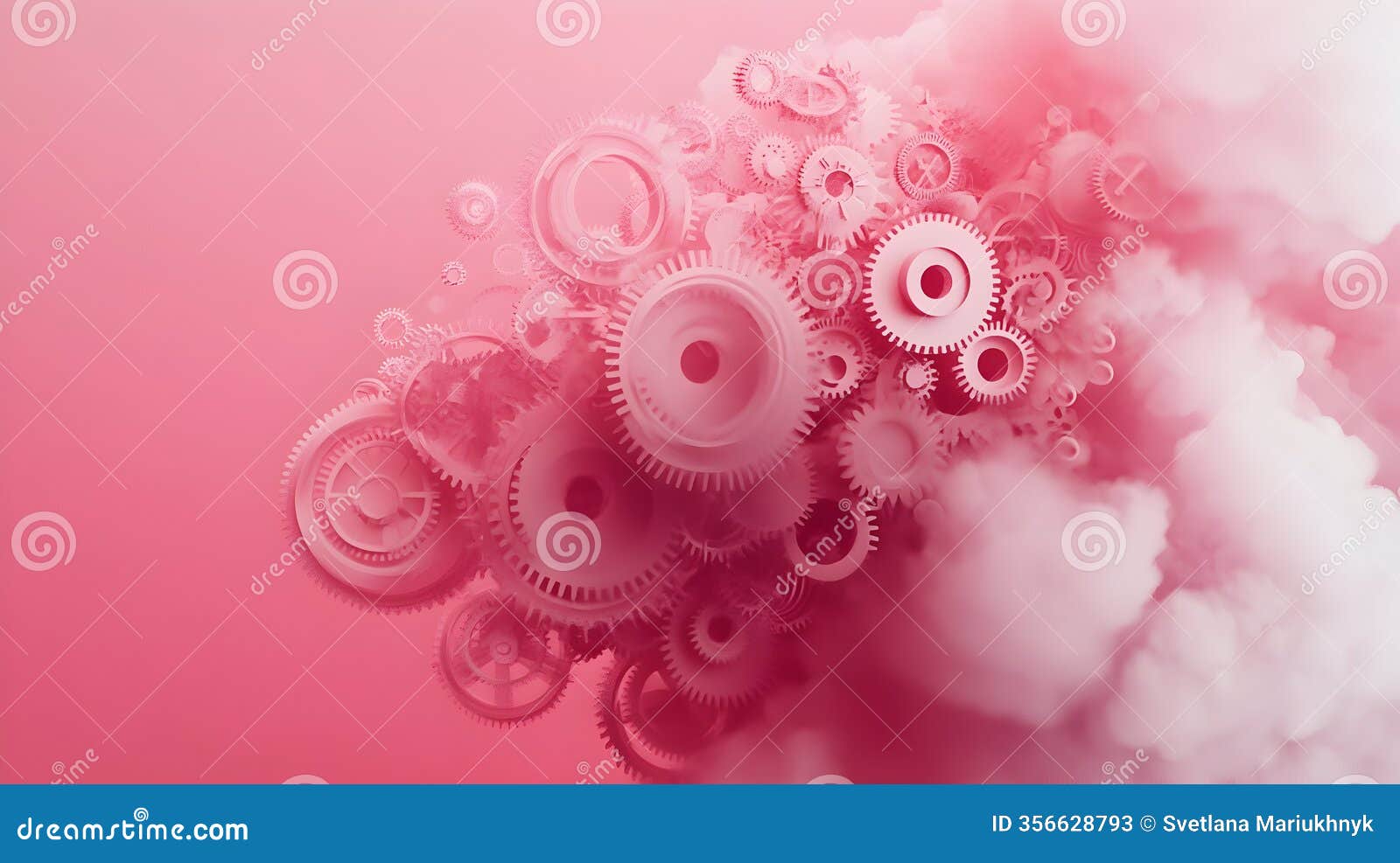 cloud computing concept with gears, representing data automation and cloud integration in a modern digital environment
