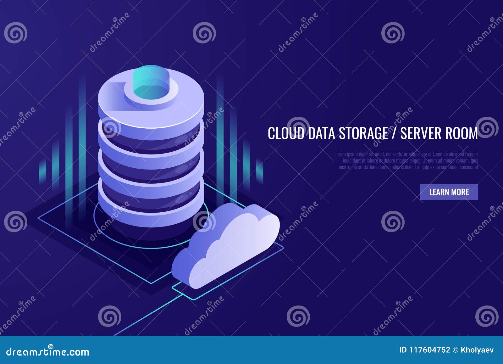 cloud computing concept. .web hosting and cloud technology.data protection,database security.isometric style