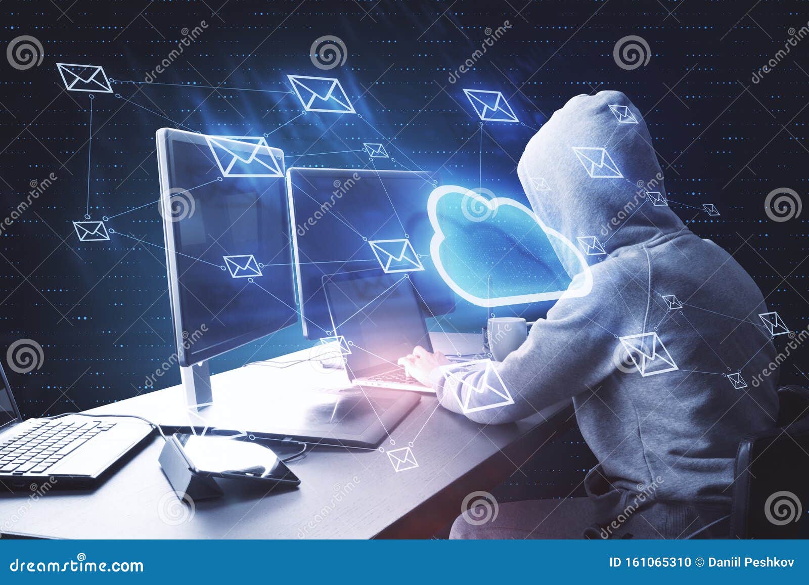Cloud Computing and Hacking Concept Stock Photo Image of innovation, exposure 161065310