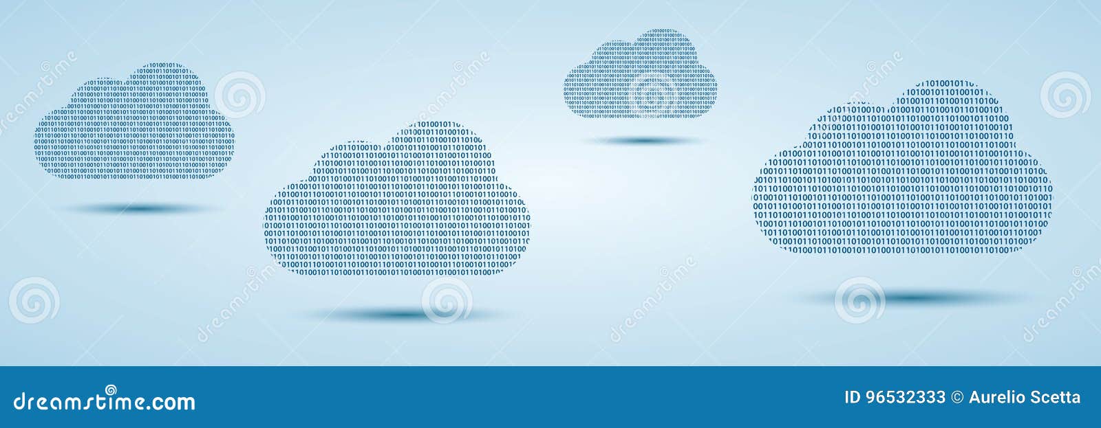 cloud computing made with binary code