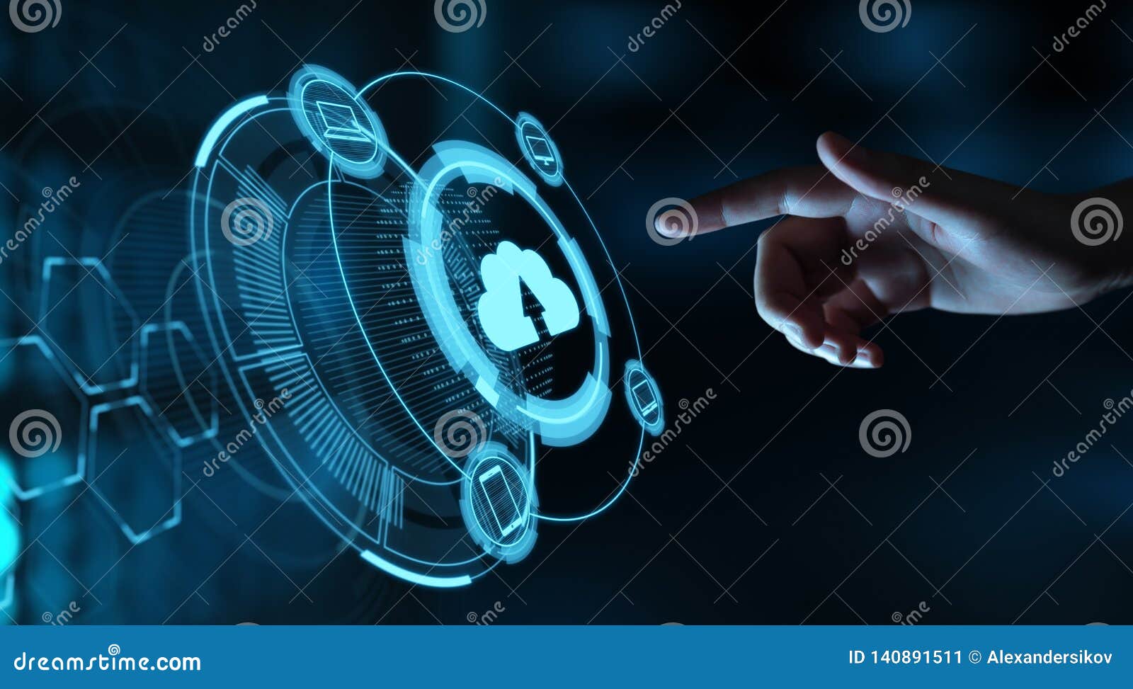 cloud computing technology internet storage network concept