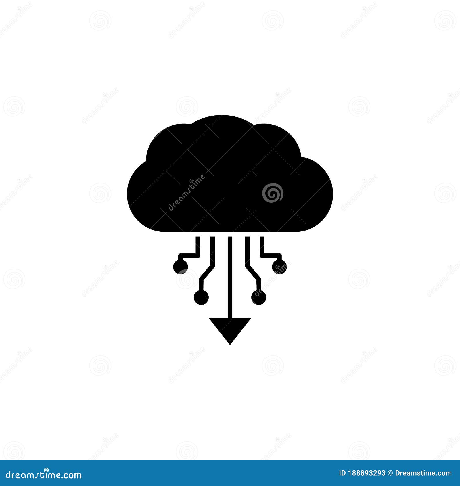 Cloud Download Icon Element Of Network Icon For Mobile Concept And Web Apps Detailed Cloud Download Icon Can Be Used For Web Stock Illustration Illustration Of Hosting Business 188893293