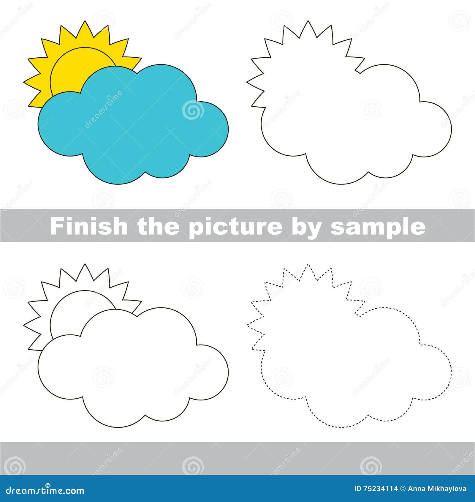 worksheet Cloud Worksheet cloud drawing worksheet stock vector image 75234114 worksheet