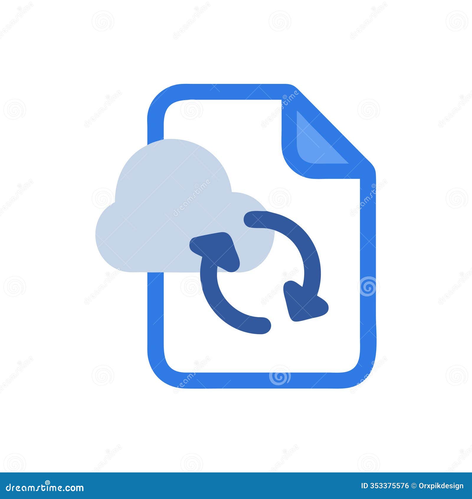 cloud file sync icon for data backup