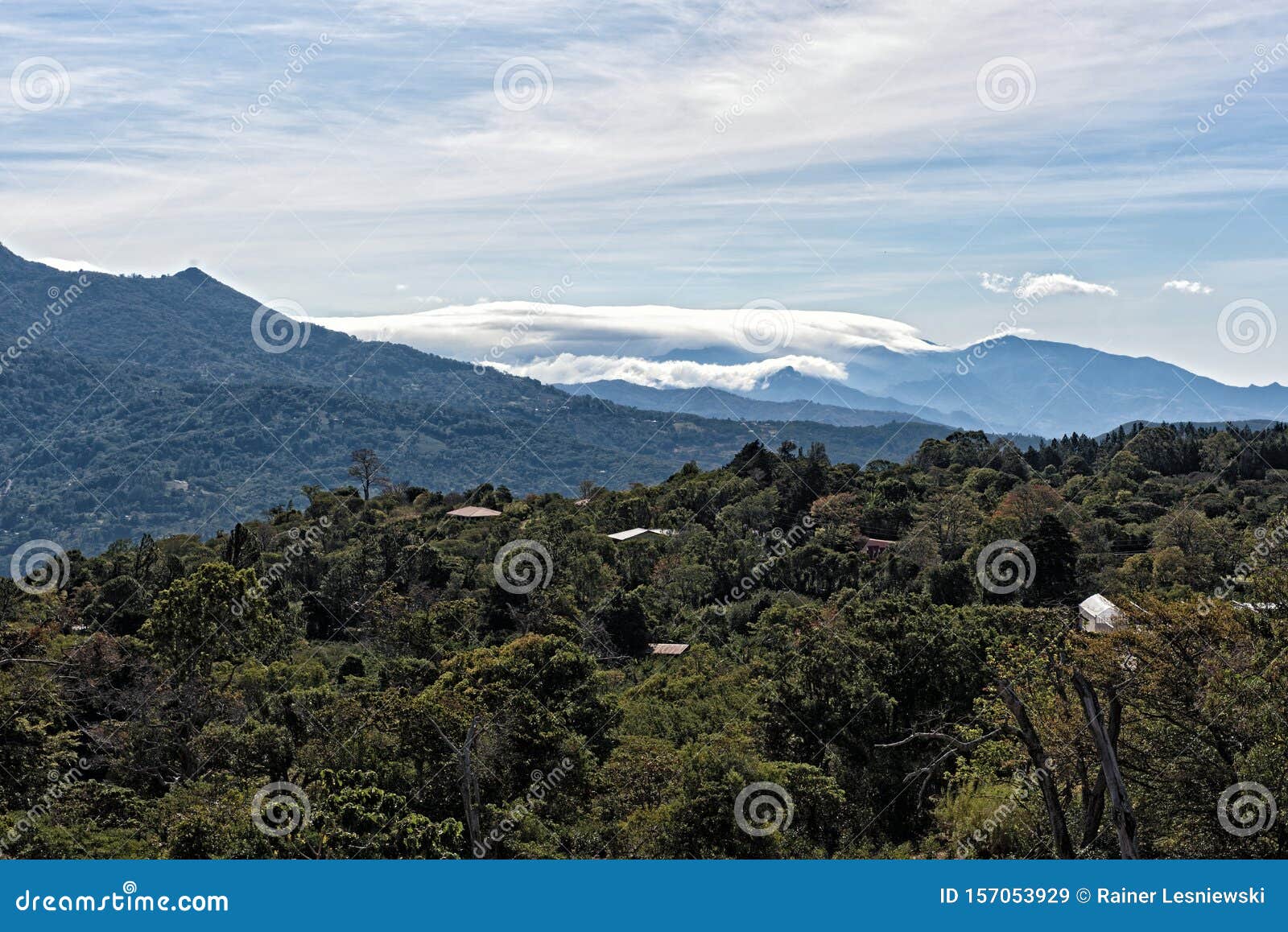 cloud forest in the north of the small town of boquete in the province of chiriqui panama