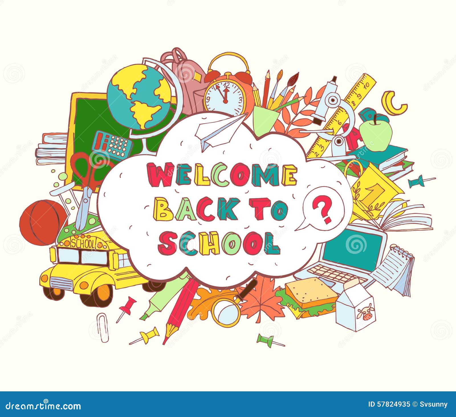 cloud frame greeting card welcome back to school with accessorie free welcome cards
