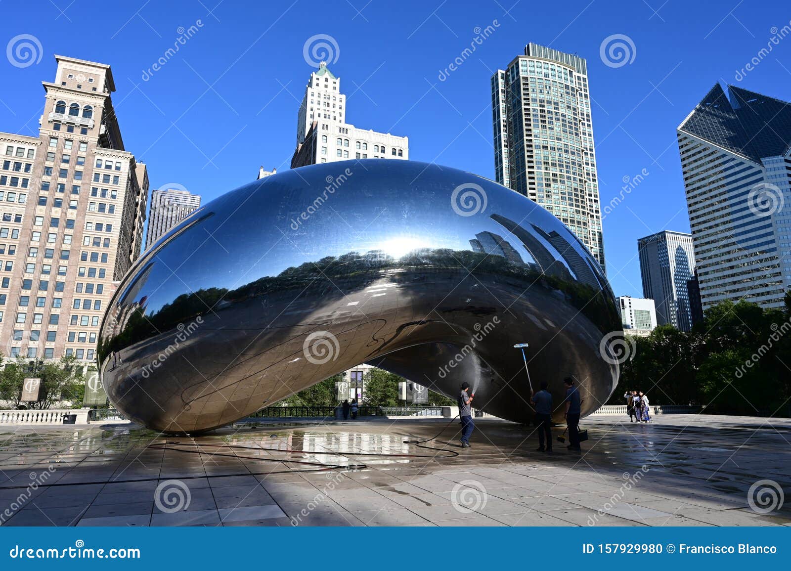 Cloud Gate En Millennium Park, Chicago Imagen editorial Imagen de