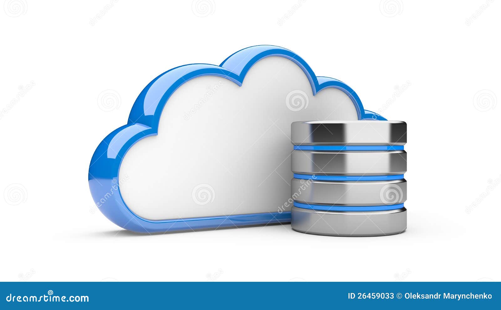 cloud with hdd, database concept