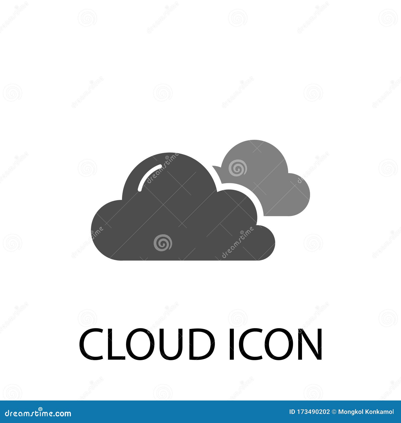 Cloud Flat Icon Vector Eps10 Cloud Logo Design Simple Black And White Design Stock Vector Illustration Of Internet Button
