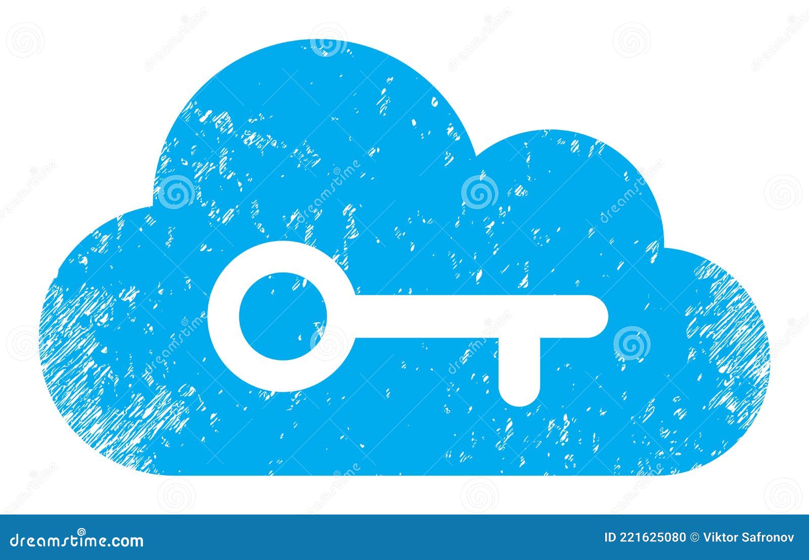 Cloud Key Scratched Icon Vector Stock Vector Illustration of network, private 221625080