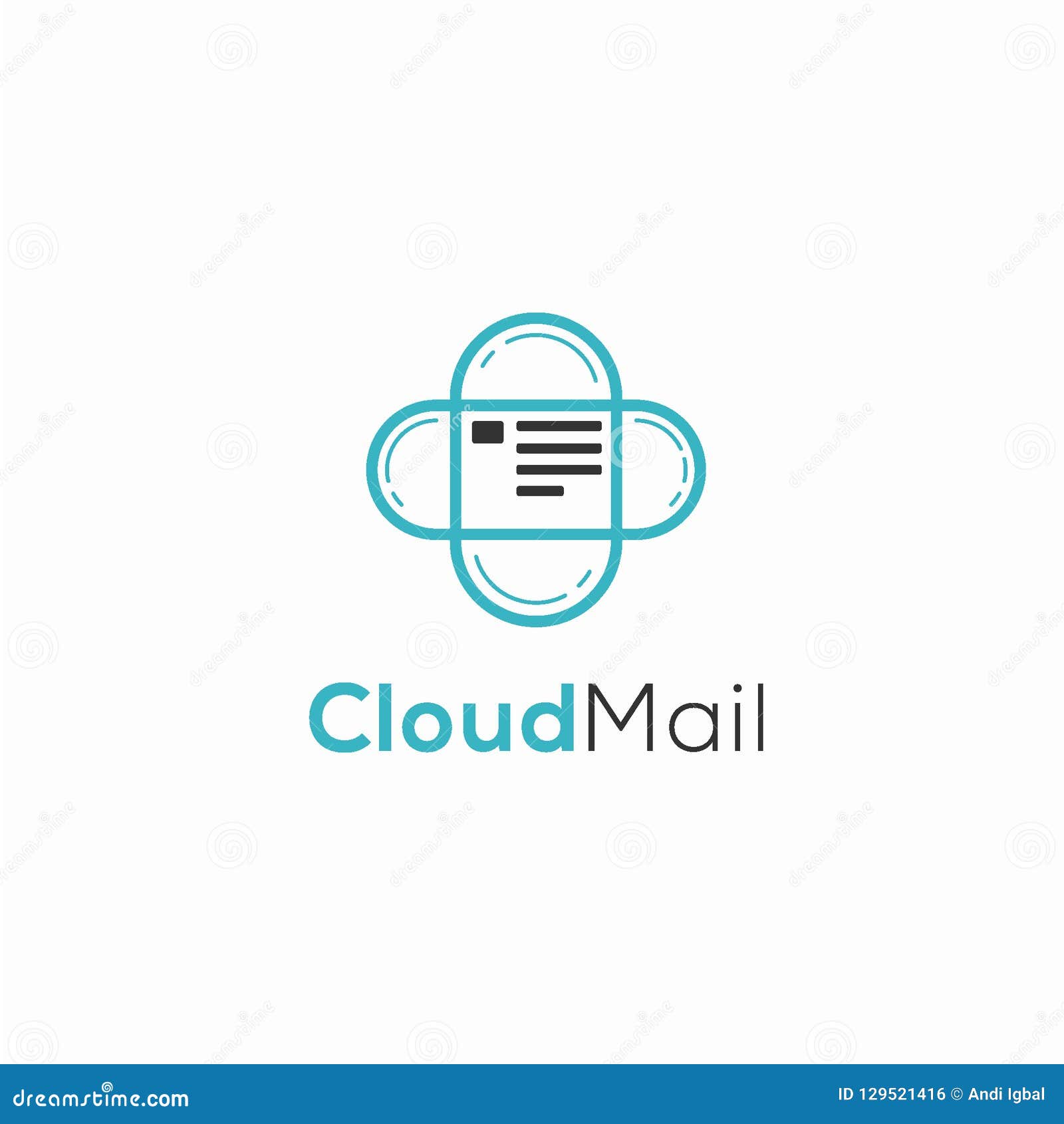 Cloud Mail Logo Design Concept Stock Illustration Illustration of