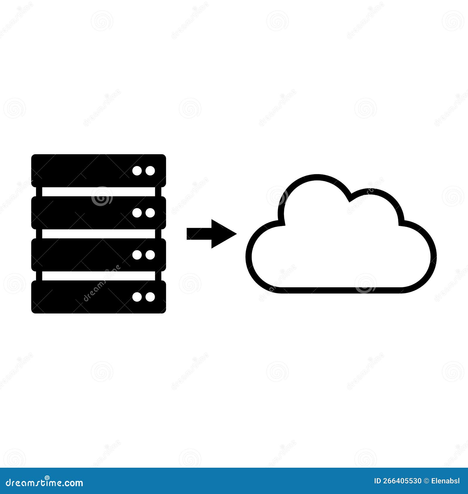 cloud migration and cloud computing icon