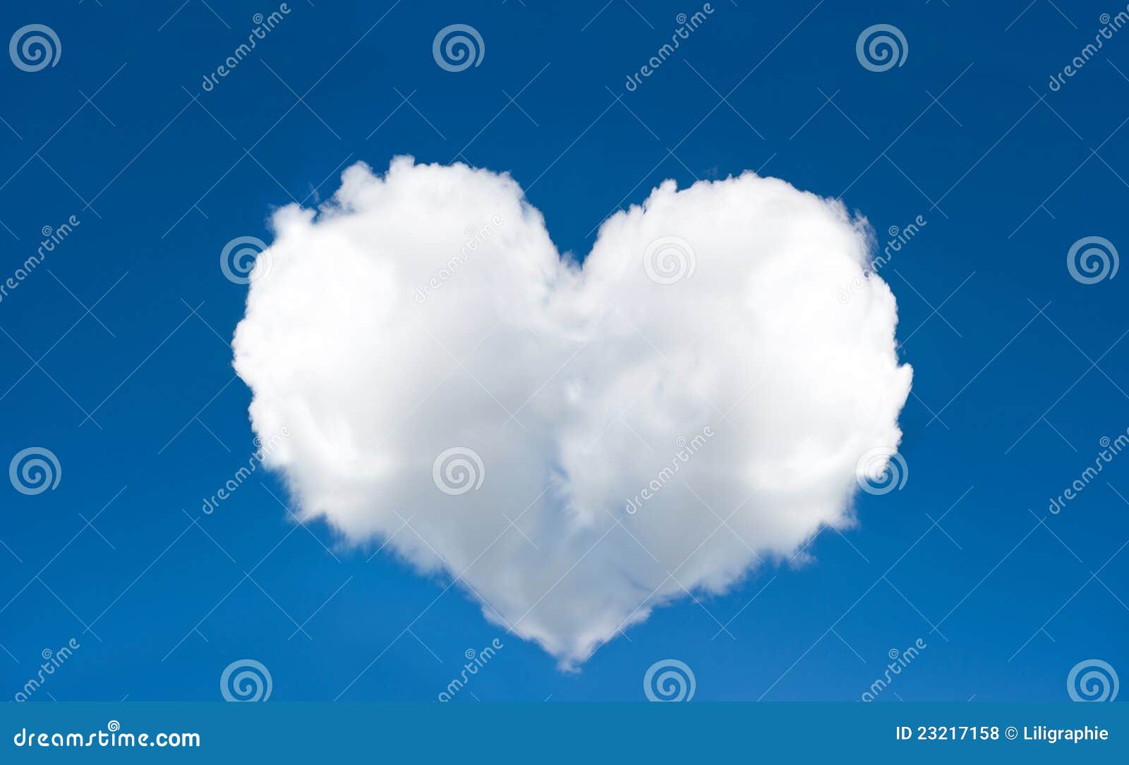 Cloud Shaped Heart in the Blue Sky Stock Photo Image of love, wallpaper 23217158
