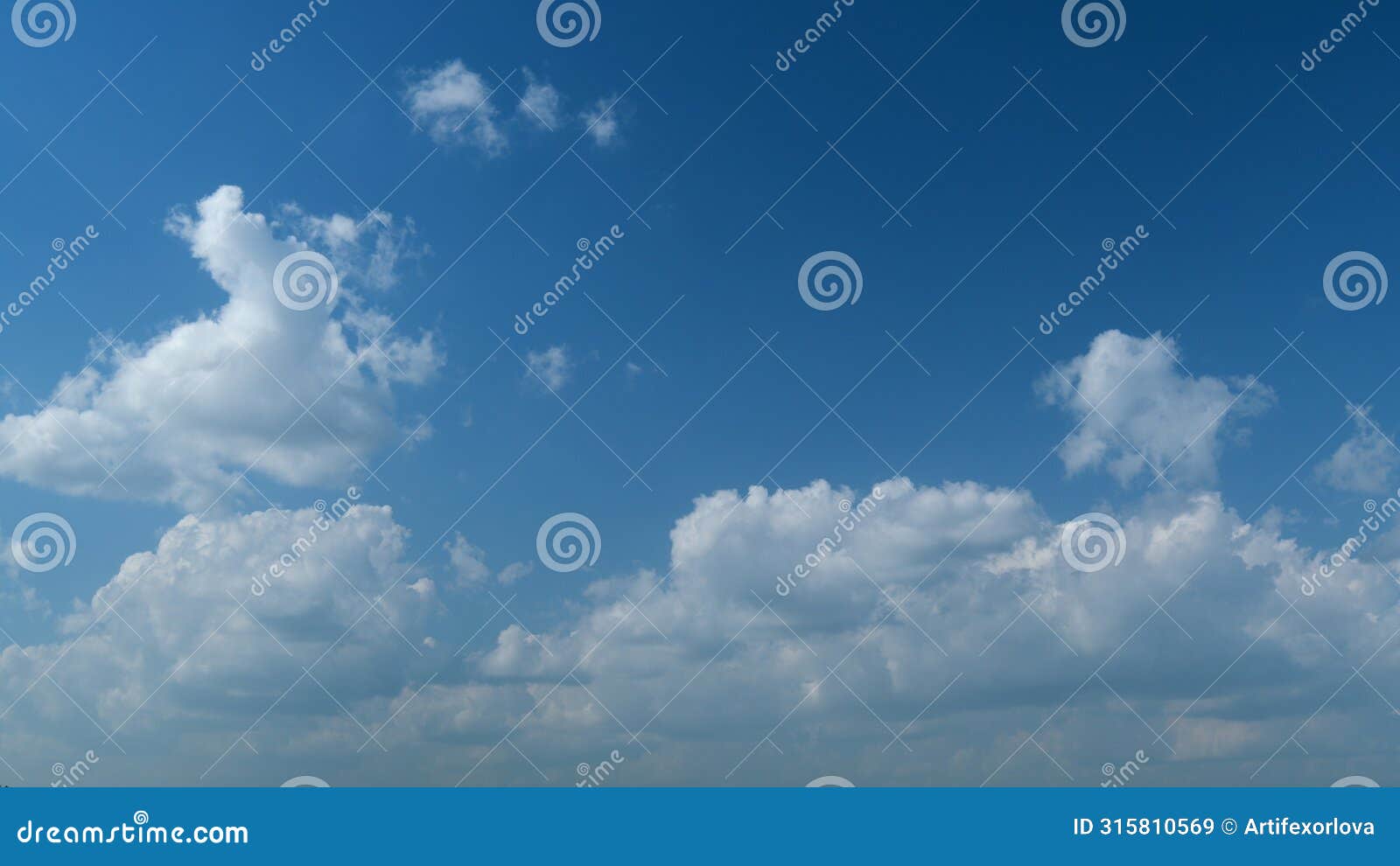 cloud sky scape. clouds flying and changing with different s on clear blue sky. timelapse.