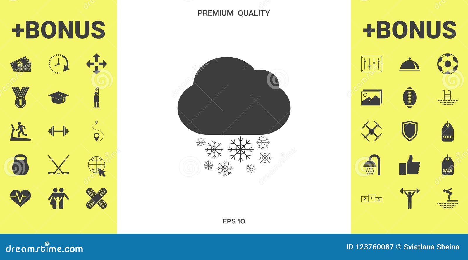 Download Cloud snow icon stock vector. Illustration of snowflake ...