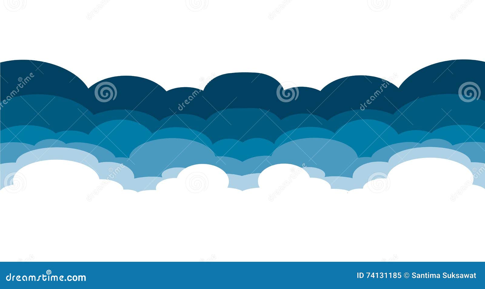 Cloud and Space of Blue Sky Abstract Art Vector Background Stock Vector