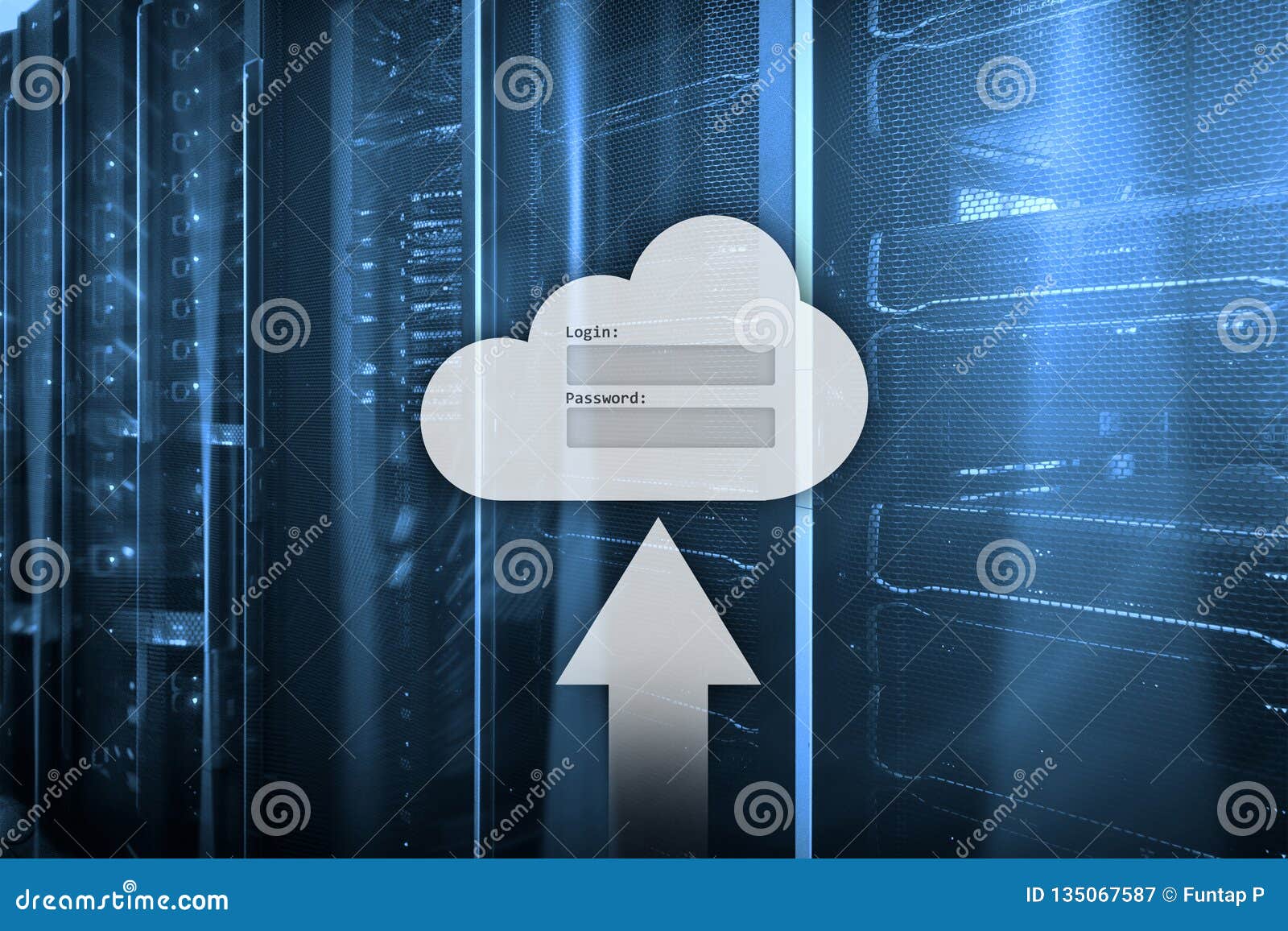 Cloud Storage, Data Access, Login and Password Request Window on Server ...