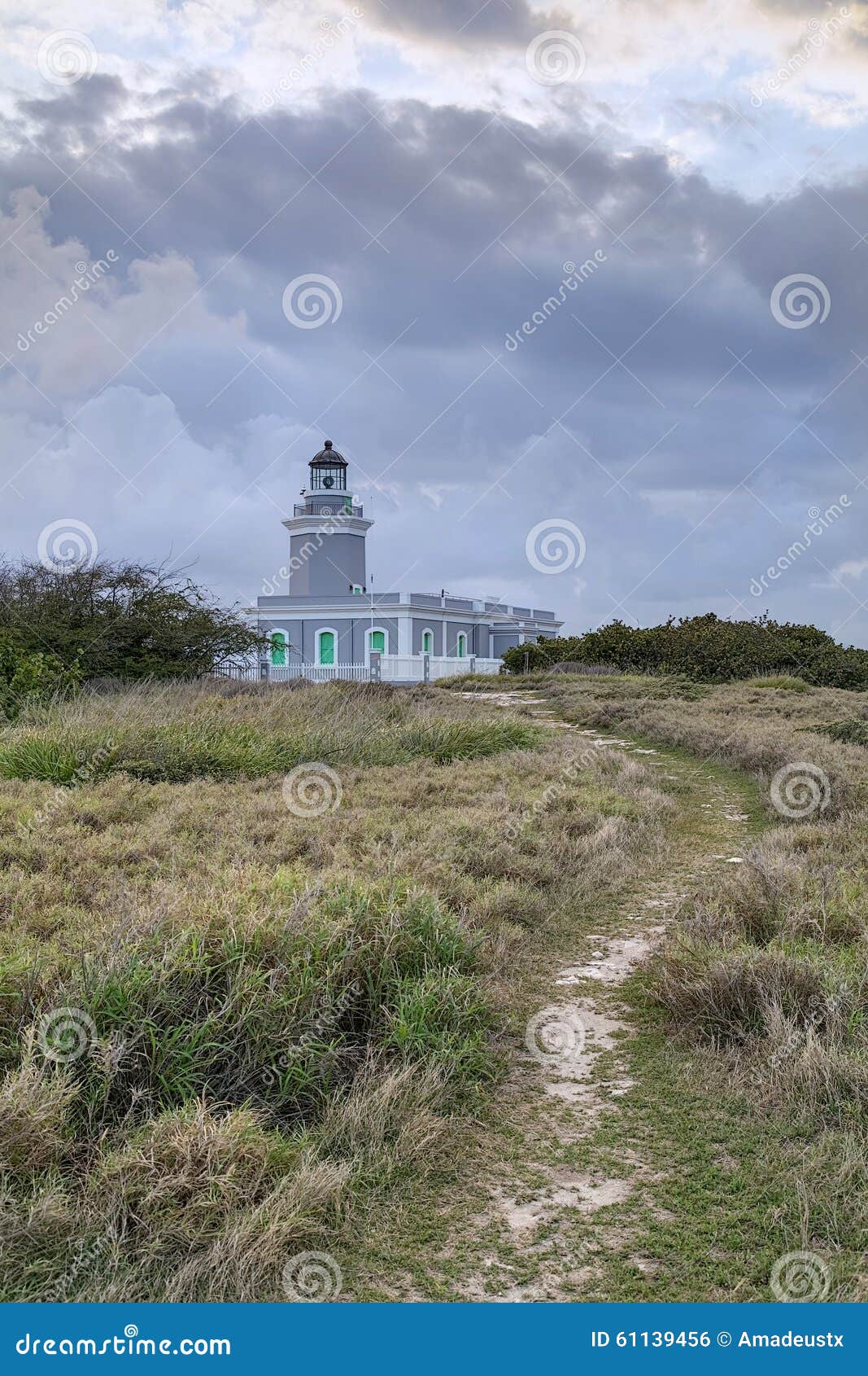 clouds above los morrillos lighthouse, cabo rojo, puerto rico