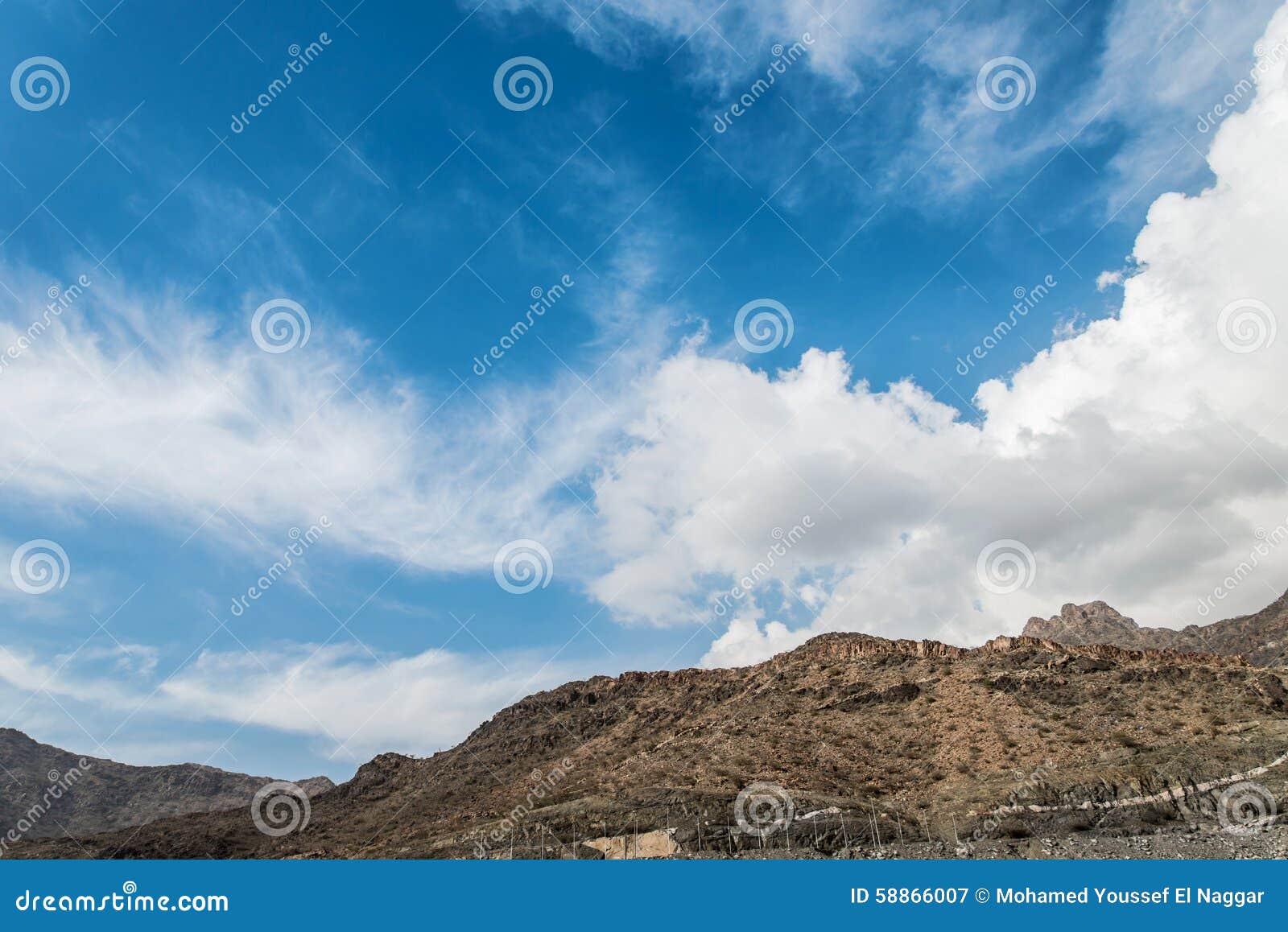 clouds on al hada mountains in saudi arabia