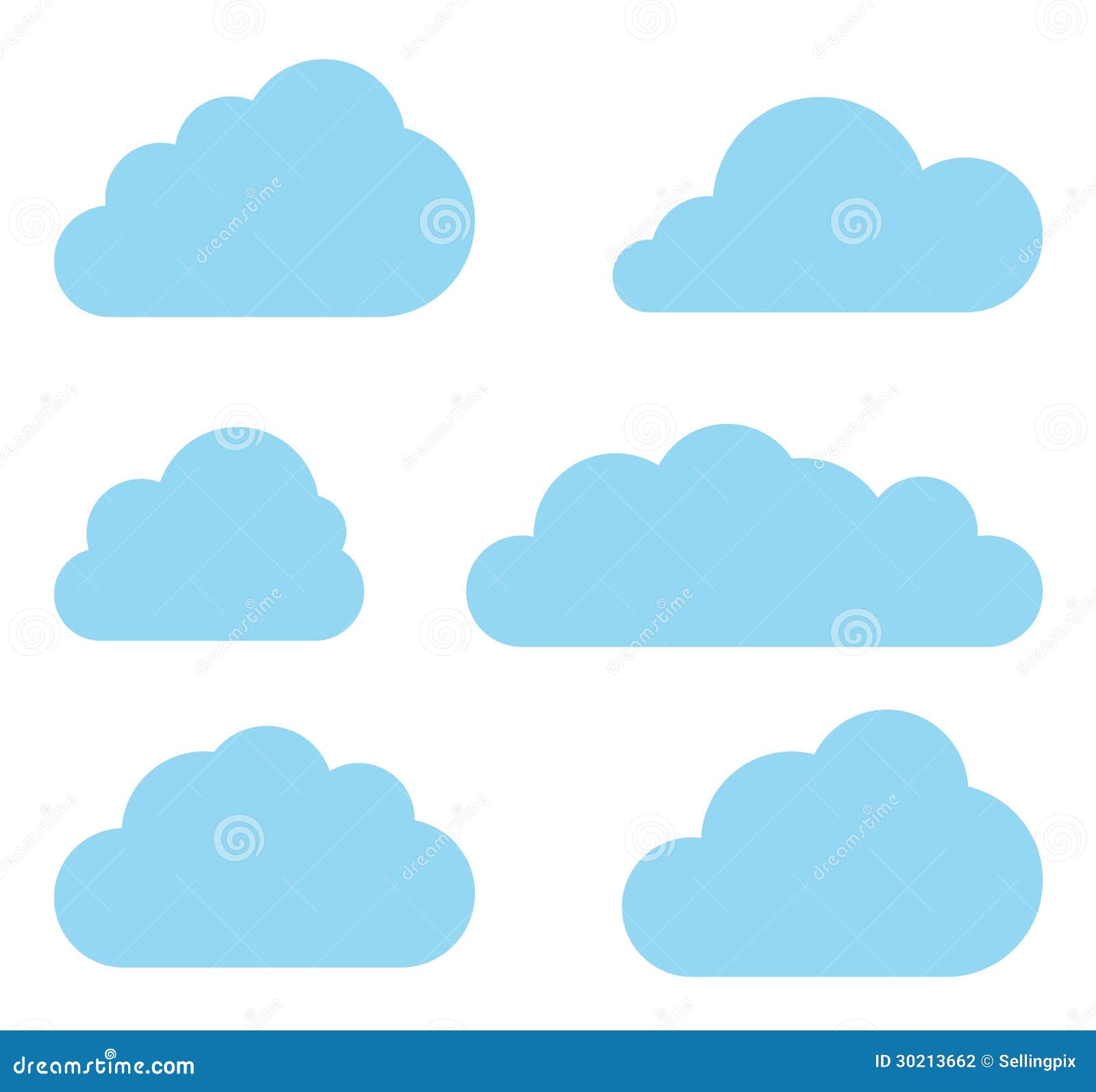 clouds  collection. cloud computing pack.