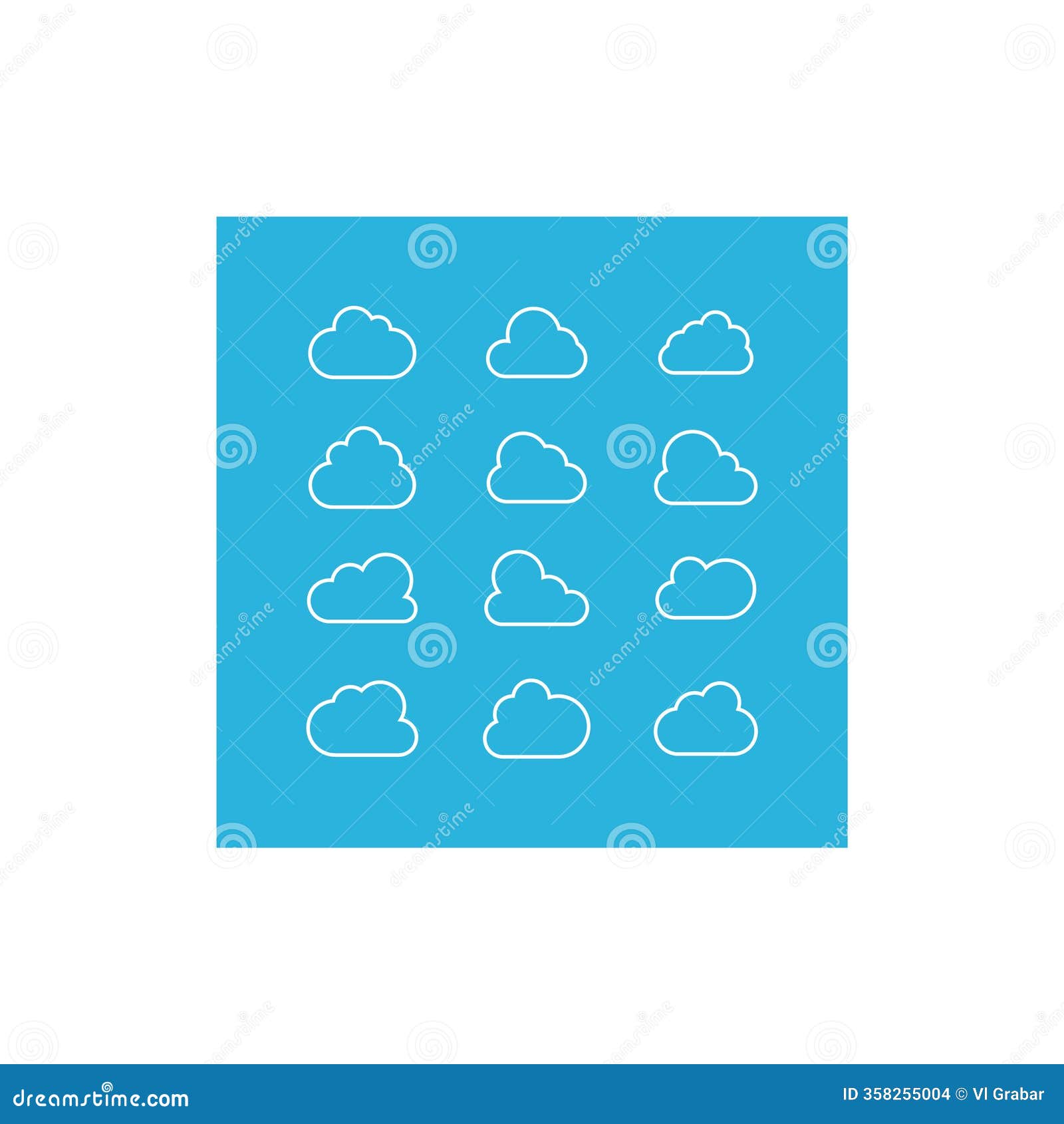 clouds line icon. storage solution , databases, networking, software image, cloud and meteorology concept.
