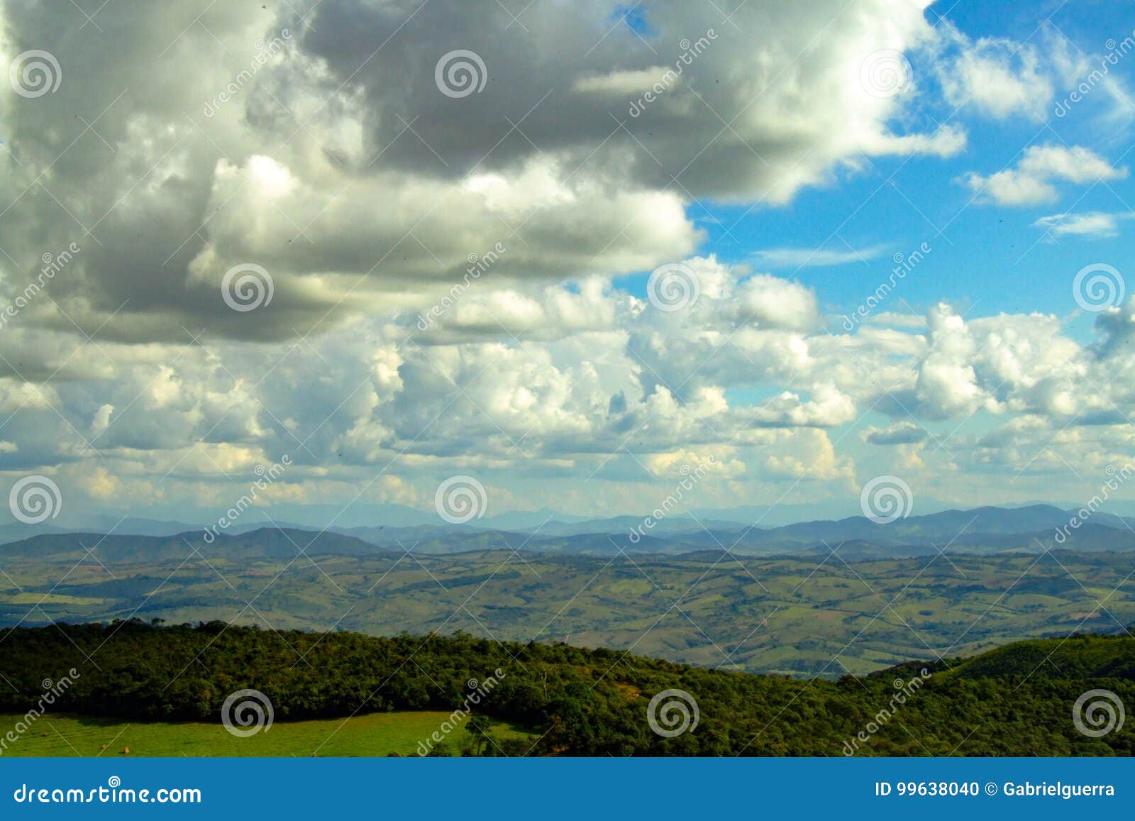 clouds from a mountain top view