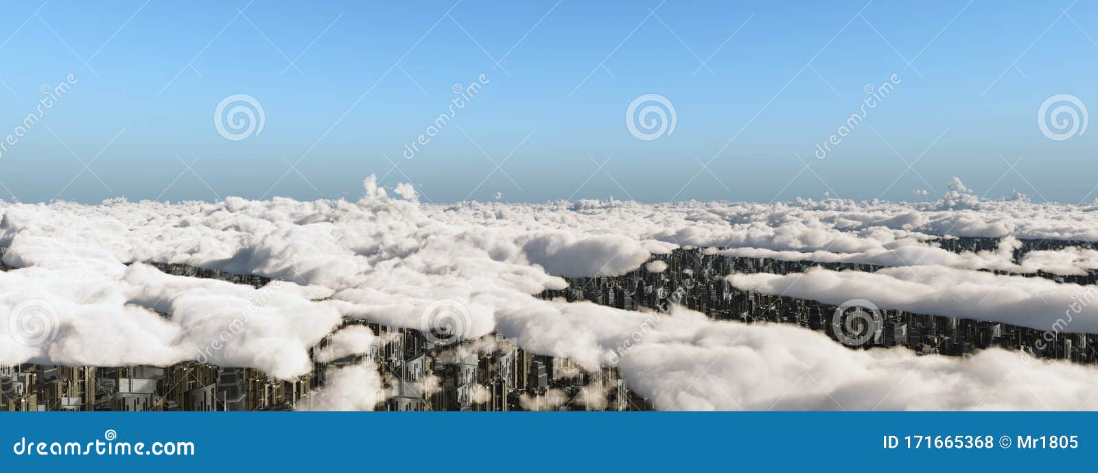clouds over a megacity