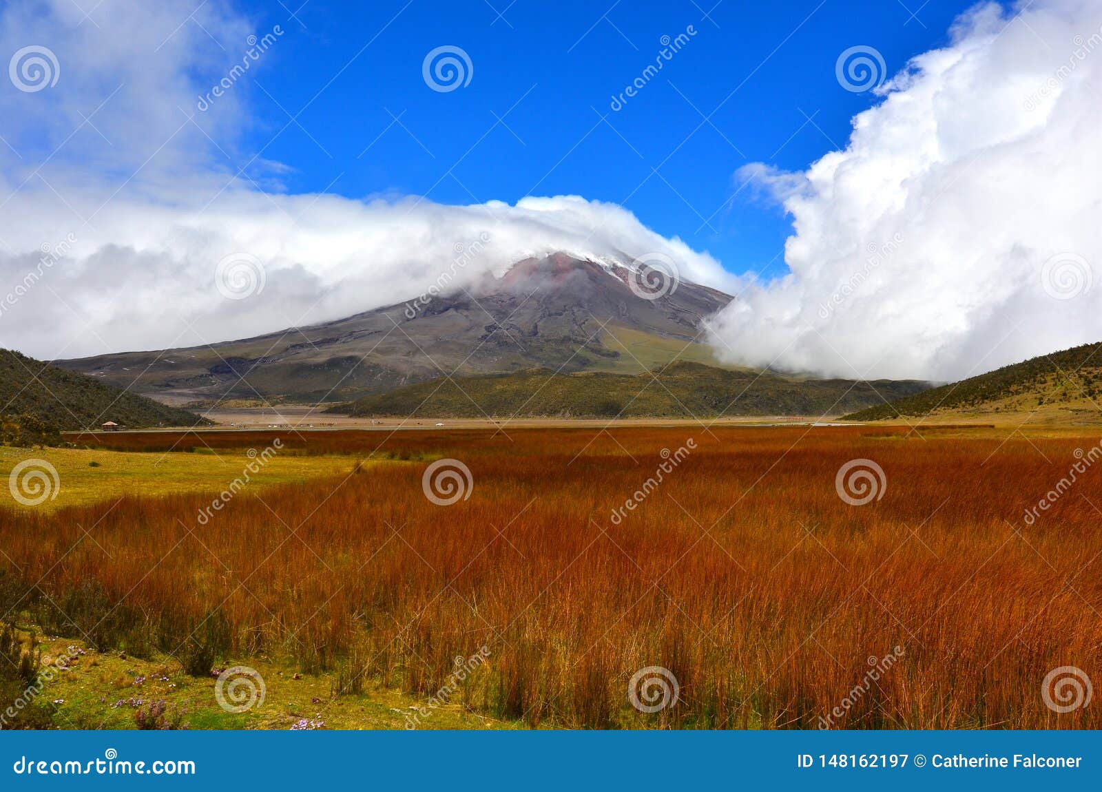 Volcan Cotopaxi through Clouds, Ecuador Stock Image - Image of volcano ...