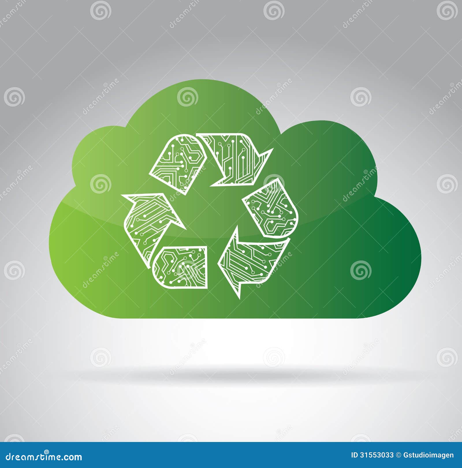 Clouds recycling design stock vector. Illustration of frame 31553033