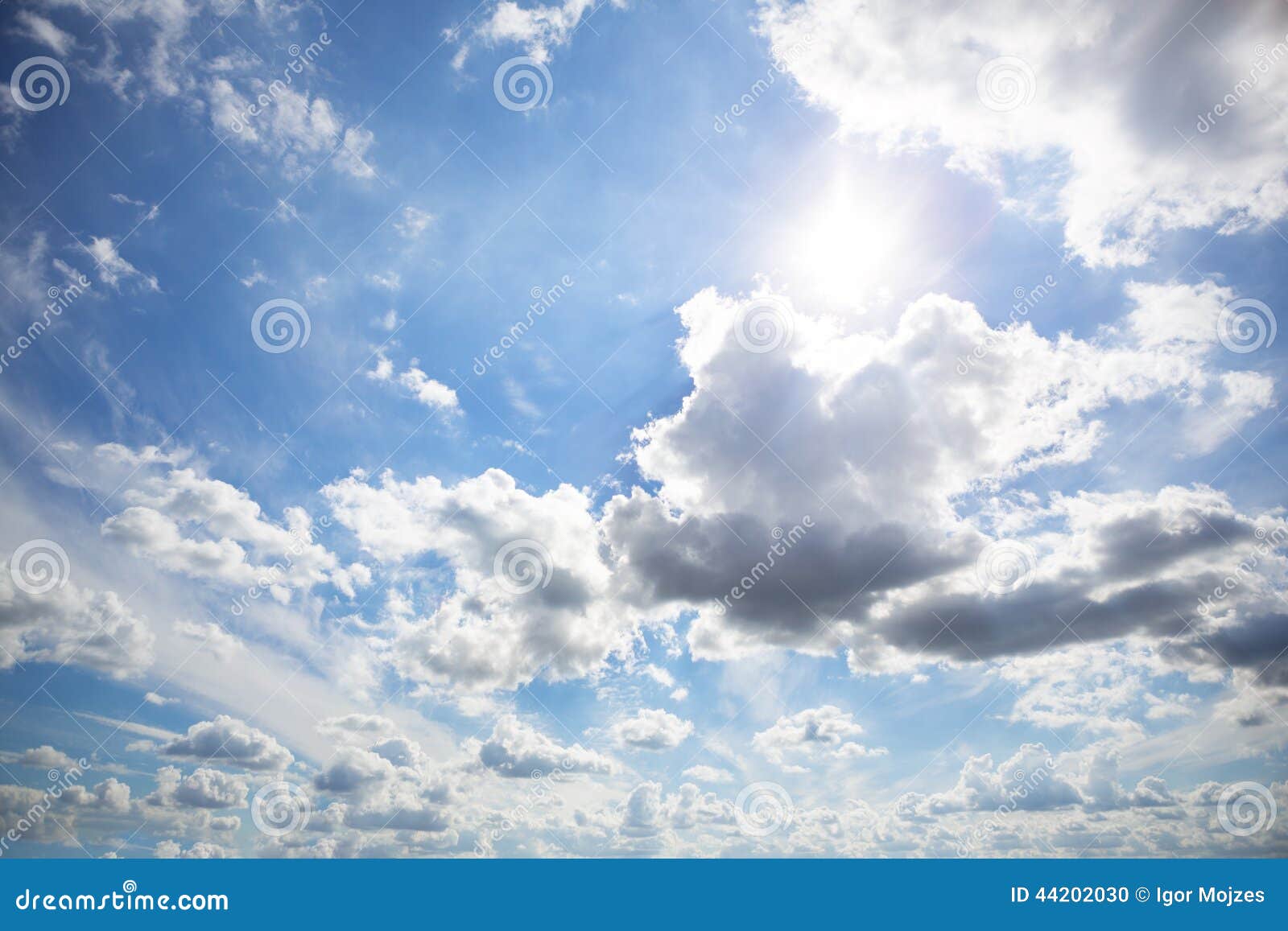 clouds on sunny sky