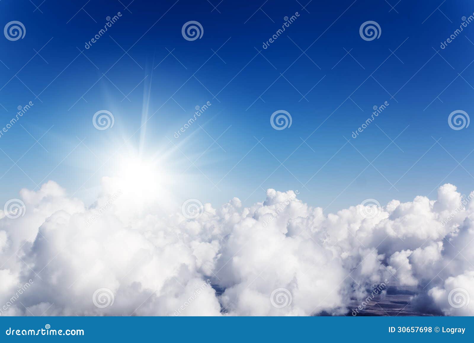 cloudscape. blue sky and white cloud.